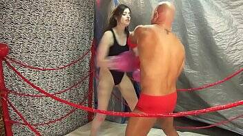 UIWP ENTERTAINMENT in MMA Belly Punching Match man vs women INTERGENDER Match! See full video here www.clips4sale.com/89258 on freefilmz.com