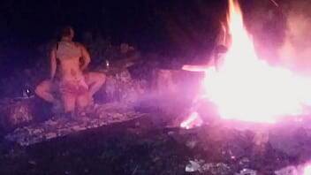 Screwing my brothers wife by the camp fire on freefilmz.com