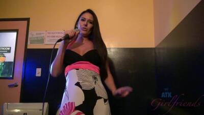 Nikki gets wild at the karaoke bar! on freefilmz.com