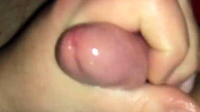 Chubby boy get slow cumshot from uncut small cock very close on freefilmz.com