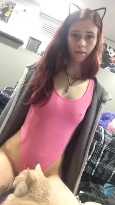 Cat Ear Girl Teasing On Periscope on freefilmz.com