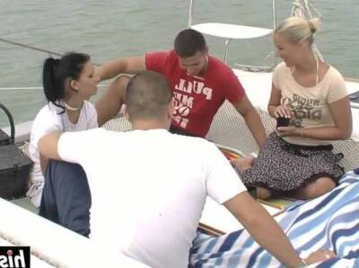 Two babes fuck on the boat on freefilmz.com