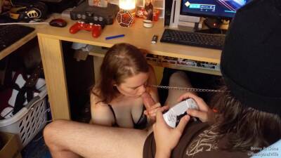 Playing Destiny And Getting A Blowjob That Ends In Her Swallowing My Cum on freefilmz.com