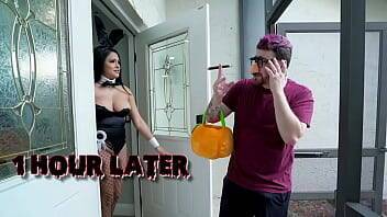 BANGBROS - Halloween Bunny Serena Santos Gives Horny Neighbor Logan Xander The Treat Of His Life on freefilmz.com