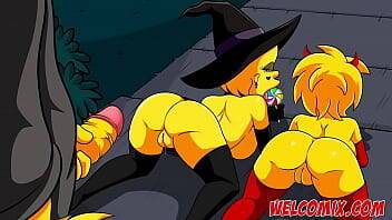 Halloween night with sex - The Simptoons on freefilmz.com