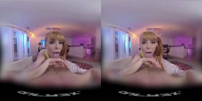 Virtual reality with Penny Pax giving a titjob with a cumshot ending on freefilmz.com