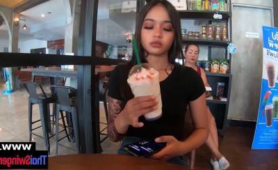 Real amateur Thai GF Ting needs a quickie fuck after her cappuccino - Thailand on freefilmz.com