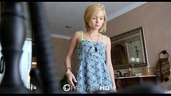 FantasyHD - Petite blonde Dakota Skye shaves her pussy before fuck on freefilmz.com
