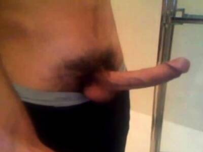 Arab in bathroom and shows his long cock on freefilmz.com