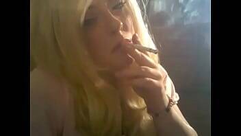 Blonde British MILF Tina Snua Smokes A Menthol Cigarette - Britain on freefilmz.com