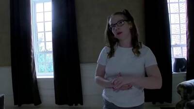 Red haired slut with pigtails and glasses is having sex with an elderly man and enjoying it on freefilmz.com