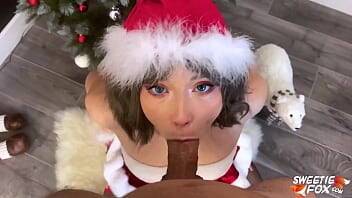 Sexy Elf Girl for Christmas Instead of Toys - Deepthroat and Sex in Different Poses on freefilmz.com