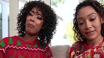 Stepmom and teen whore wish a merry christmas- Misty Stone, Sarah Lace - Usa on freefilmz.com