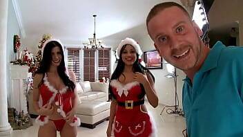 BANGBROS - Bubble Butt Christmas Special Featuring Rebeca Linares & Abella Anderson on freefilmz.com