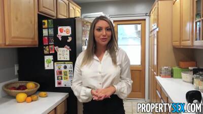 Blonde Real Estate Agent With Big Natural Boobs Makes Sex Video With Client on freefilmz.com