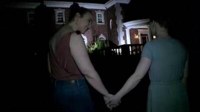 Dirty minded lesbians, Amy and Violet are making love in the middle of the night on freefilmz.com