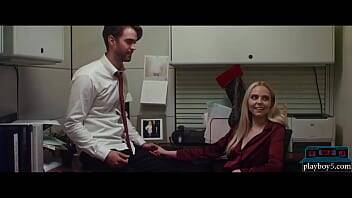 Office romance with two co workers during a Christmas party on freefilmz.com