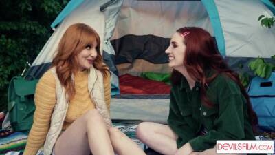 Ginger Girls Fist Each Other In A Forest - Lacy lennon on freefilmz.com