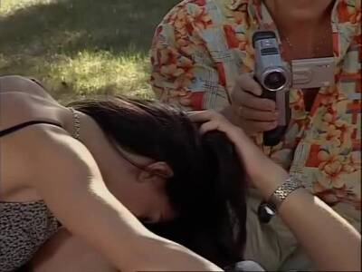 Ursula Moore anal orgy in the park on freefilmz.com