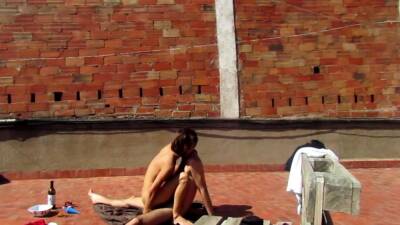 Amateur Sex Horny Couple Fun In Terrace Outside Part1 on freefilmz.com