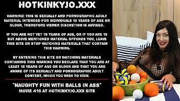 Naughty fun with balls in ass Hotkinkyjo on freefilmz.com