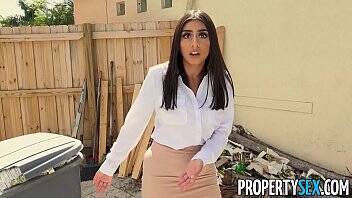 PropertySex - Agent with big tits fucks handyman in laundry room on freefilmz.com