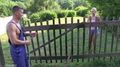 Skinny hon spreads wife for the neighbor in scenes of outdoor amateu on freefilmz.com