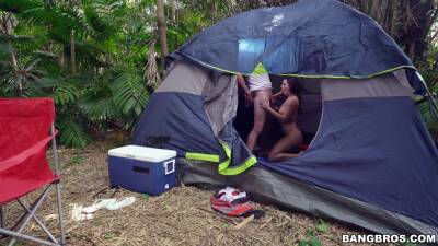 Camping turns into rough sex in doggy style with Keisha Grey on freefilmz.com