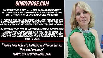 Sindy Rose take big buttplug & dildo in her ass then anal prolapse on freefilmz.com