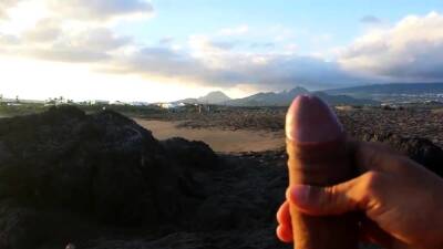 Masturbation beach in front two girls with cum on freefilmz.com