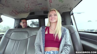 Cute blonde shares her first bang bus experience on freefilmz.com