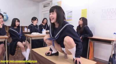 Very sweet Jav schoolgirls ride dicks on desks - Japan on freefilmz.com