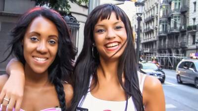 Threesome with Horny Ebony Latina BFFs in Barcelona on freefilmz.com