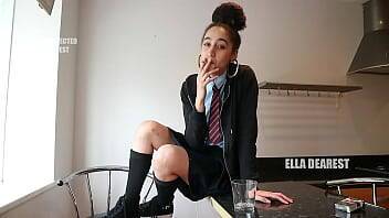 School Girl Smoking SPH - Ella Dearest - Britain on freefilmz.com