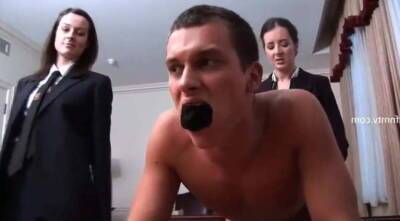 Love her face as she humiliates and strap-ons him ... on freefilmz.com