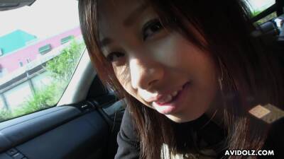 Cute Asian Brunette Teen Fingered After Blowing In The Car on freefilmz.com