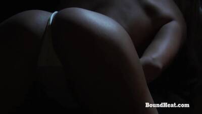 Busty Blonde Lesbian Slave Masturbates And Orgasms In Bondage on freefilmz.com