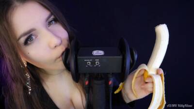 Kittyklaw Asmr Banana 3 Dio Licking Mouth Sounds Video on freefilmz.com