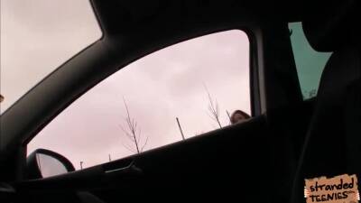 Teen Gina gets banged hard in the car on freefilmz.com