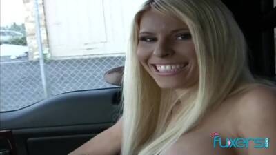 Horny blonde babe gets her cute face covered with warm sperm - Milf on freefilmz.com