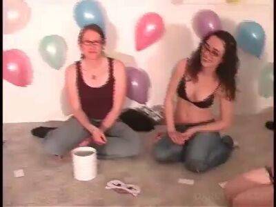 College naked babes kiss in a truth or dare game on freefilmz.com