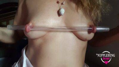 Nippleringlover Horny Milf Inserting 16mm See Through Tube In Extremely Stretched Pierced Nipples - Germany on freefilmz.com