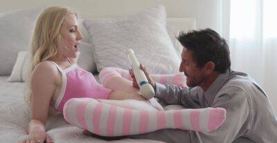 Blonde with s***l tits in love story with horny stepdad on freefilmz.com