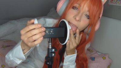 Ahegao Asmr Ear Licking Cute Girl Makima Cosplay Deep Relaxation on freefilmz.com