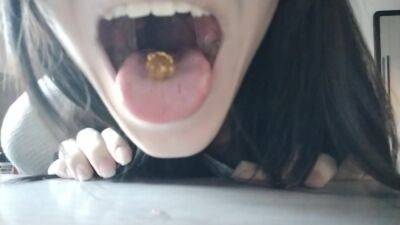 Giantess Uses Her Mouth To Play With Tinys on freefilmz.com