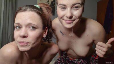 Two Pale Topless Sluts Showing Love By Spitting On Each Others Faces on freefilmz.com
