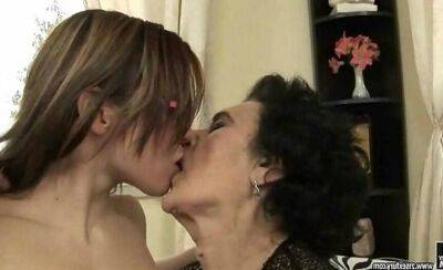 Very old granny enjoying lesbian sex with teen girl on freefilmz.com
