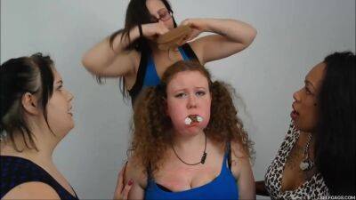 Thick Redheaded Bondage Slut Heavily Gagged By Three Lezdom Mistresses - Usa on freefilmz.com