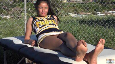 Public Voyeur Sunbathing Cheerleader Feet No Panties on freefilmz.com