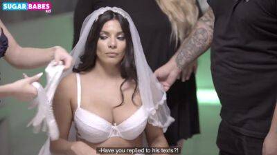 Busty Brunette Clara Has Second Thoughts On Her Wedding Day - brunette with big naturals on freefilmz.com